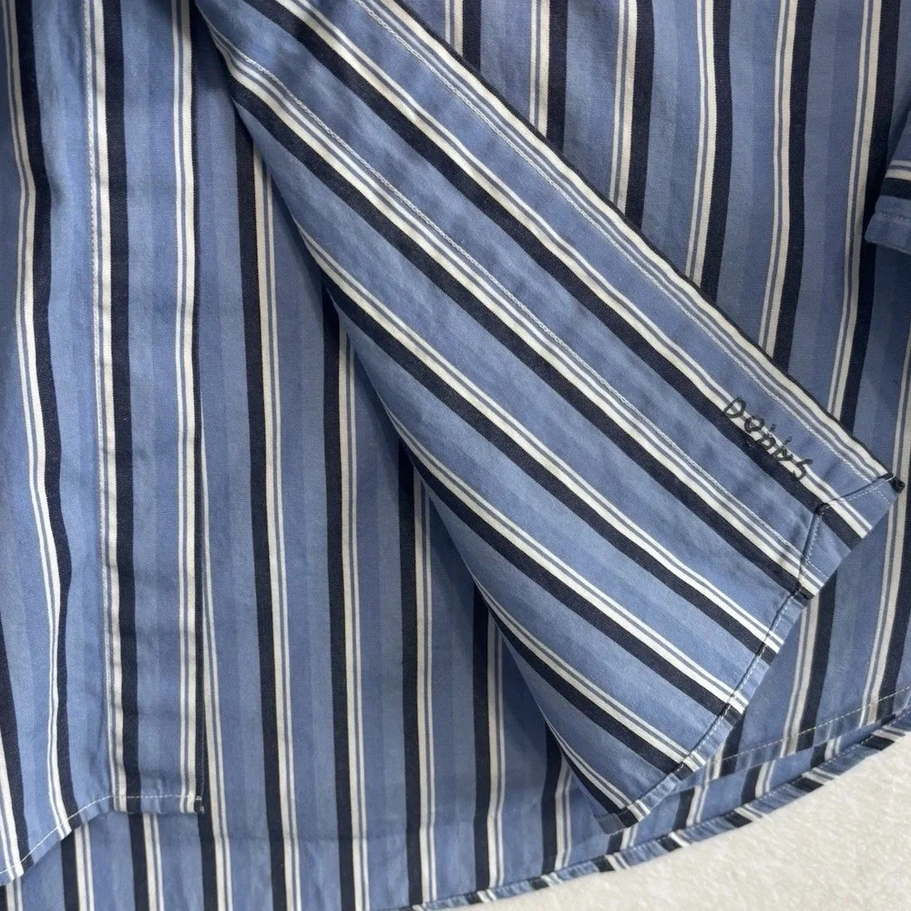 Polo Ralph Lauren Men's Classic-Fit Stripe LS Shirt Blue Navy White 17 1/2 XL